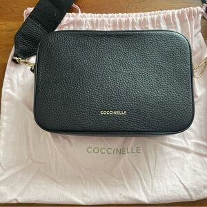 Coccinelle Black Leather Crossbody Bag